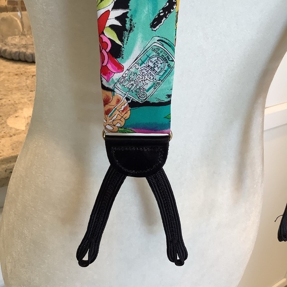 Colorful Suspenders with Tropical Design Corona Pacifico Beer - Picture 3 of 6